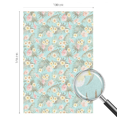 Folia okienna dekoracyjna witraż Tropikalny wzór