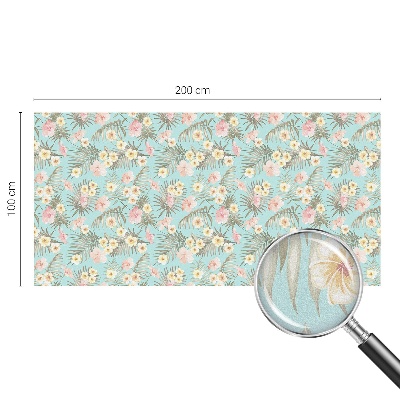 Folia okienna dekoracyjna witraż Tropikalny wzór