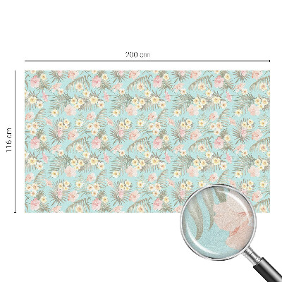 Folia okienna dekoracyjna witraż Tropikalny wzór