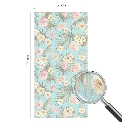 Folia okienna dekoracyjna witraż Tropikalny wzór