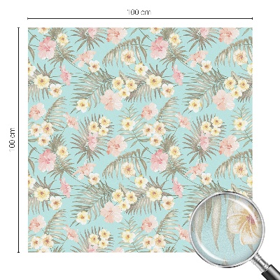 Folia okienna dekoracyjna witraż Tropikalny wzór