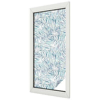 Naklejka witraż na szybę mleczna Botaniczny wzór