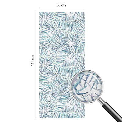 Naklejka witraż na szybę mleczna Botaniczny wzór