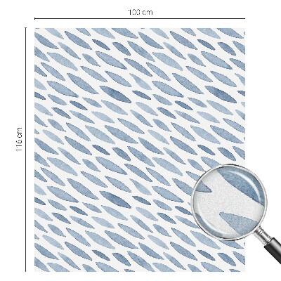 Folia mleczna na okno wzór witraż Niebieskie pociągnięcia