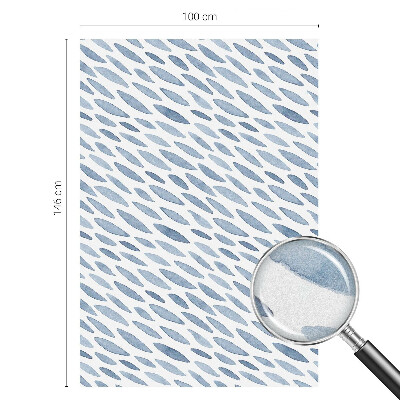 Folia mleczna na okno wzór witraż Niebieskie pociągnięcia