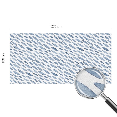 Folia mleczna na okno wzór witraż Niebieskie pociągnięcia