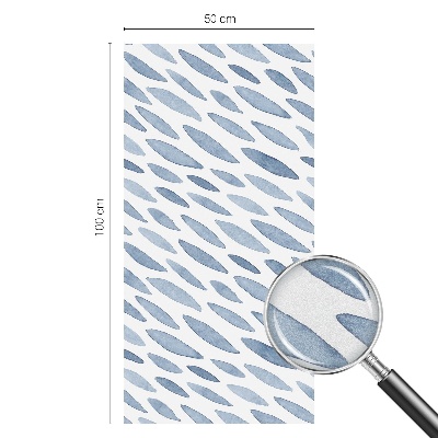 Folia mleczna na okno wzór witraż Niebieskie pociągnięcia