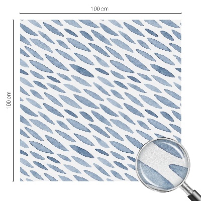 Folia mleczna na okno wzór witraż Niebieskie pociągnięcia