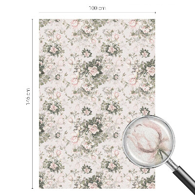 Naklejka witraż na szybę mleczna Kwiatowe piękno