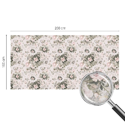 Naklejka witraż na szybę mleczna Kwiatowe piękno