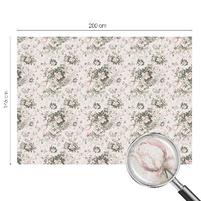 Naklejka witraż na szybę mleczna Kwiatowe piękno