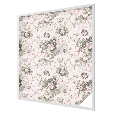 Naklejka witraż na szybę mleczna Kwiatowe piękno