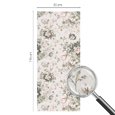 Naklejka witraż na szybę mleczna Kwiatowe piękno