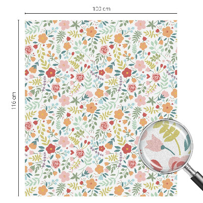 Folia okienna dekoracyjna witraż Kwiatowy wzór