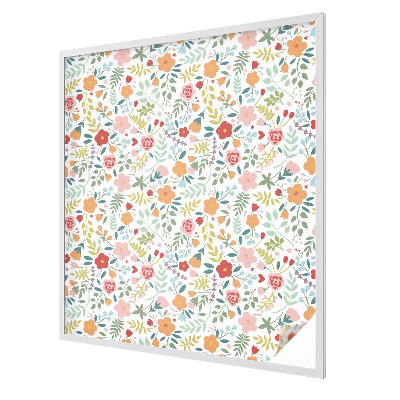 Folia okienna dekoracyjna witraż Kwiatowy wzór