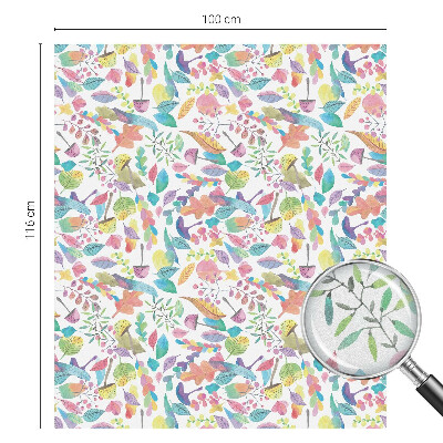 Folia mleczna na okno wzór witraż Barwna kompozycja