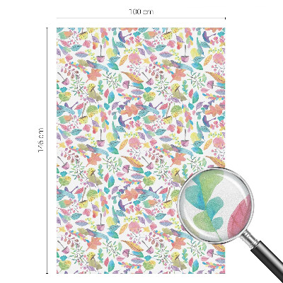 Folia mleczna na okno wzór witraż Barwna kompozycja