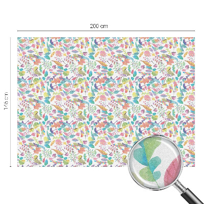 Folia mleczna na okno wzór witraż Barwna kompozycja