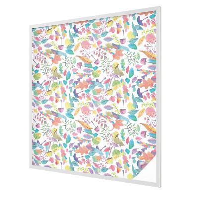 Folia mleczna na okno wzór witraż Barwna kompozycja