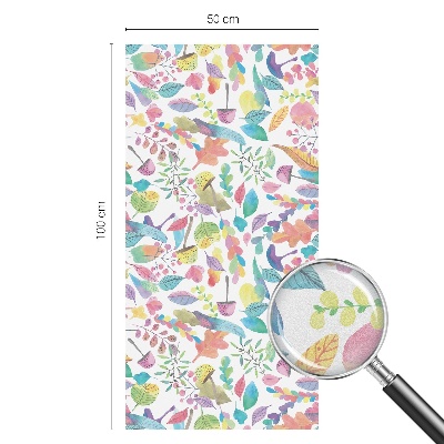 Folia mleczna na okno wzór witraż Barwna kompozycja