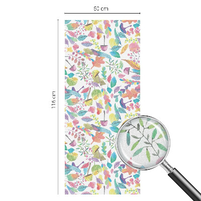 Folia mleczna na okno wzór witraż Barwna kompozycja