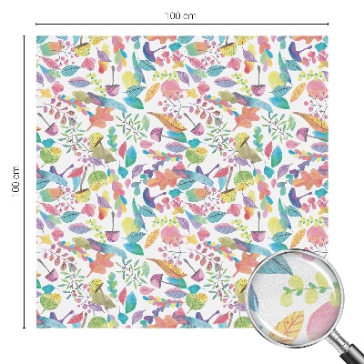 Folia mleczna na okno wzór witraż Barwna kompozycja