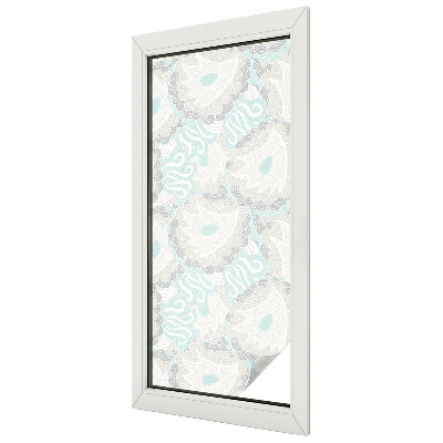 Witraż przyklejany na okno folia matowa Delikatne pióra