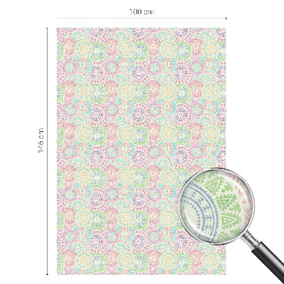 Naklejka witraż na szybę mleczna Kolorowe mandale