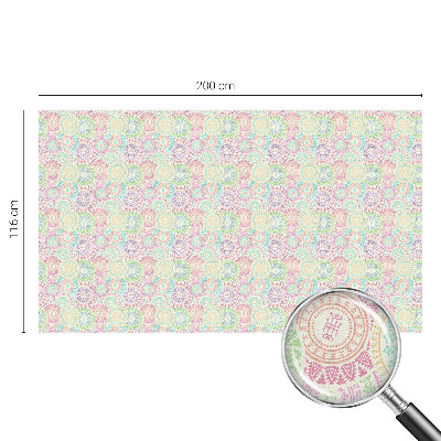 Naklejka witraż na szybę mleczna Kolorowe mandale