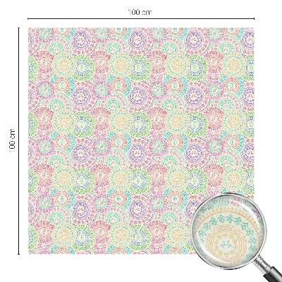 Naklejka witraż na szybę mleczna Kolorowe mandale