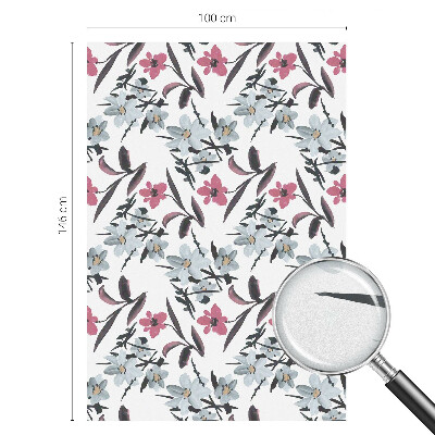 Folia okienna dekoracyjna witraż Kwiatowy wzór