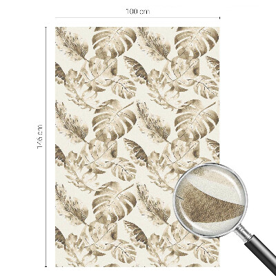 Witraż przyklejany na okno folia matowa Tropikalne rośliny