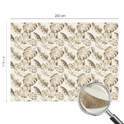 Witraż przyklejany na okno folia matowa Tropikalne rośliny