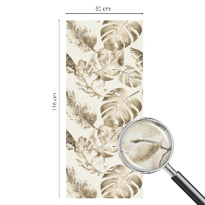 Witraż przyklejany na okno folia matowa Tropikalne rośliny