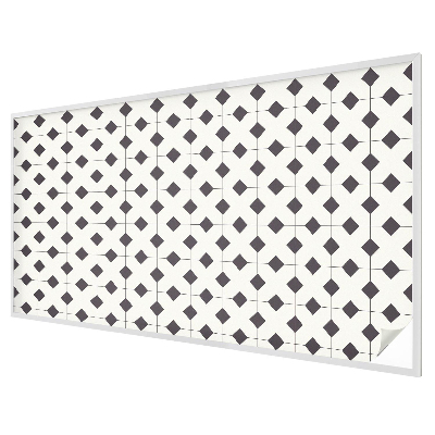 Folia mleczna na okno wzór witraż Diamenty czarno-białe