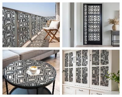 Folia okienna dekoracyjna witraż Energetyczny wzór