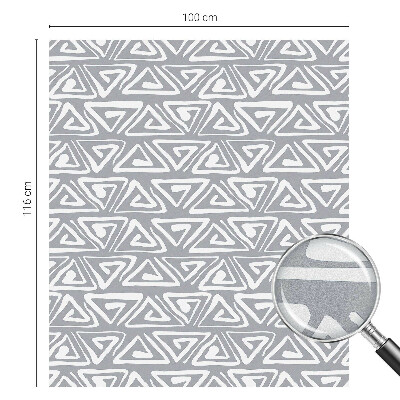 Folia mleczna na okno wzór witraż Geometryczny minimalizm