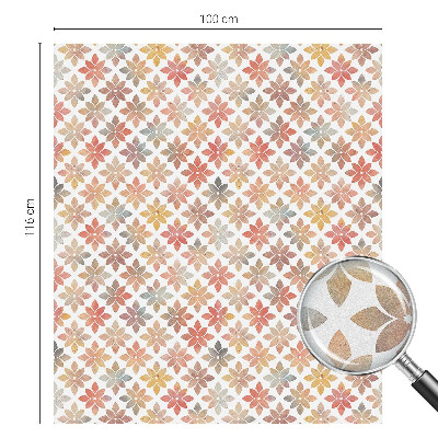 Naklejka witraż na szybę mleczna Kwiatowe piękno