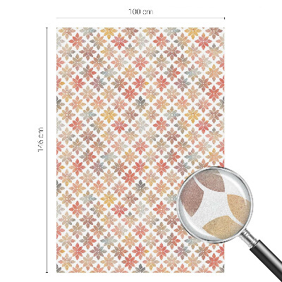 Naklejka witraż na szybę mleczna Kwiatowe piękno