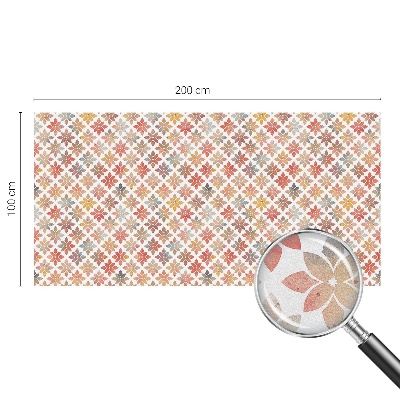 Naklejka witraż na szybę mleczna Kwiatowe piękno