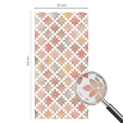 Naklejka witraż na szybę mleczna Kwiatowe piękno