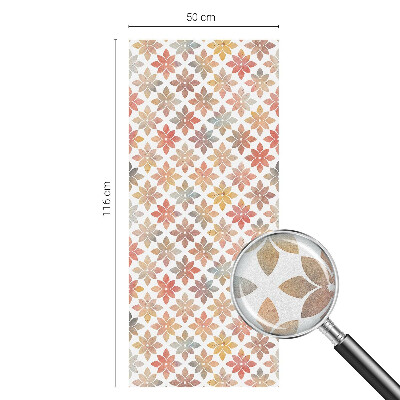 Naklejka witraż na szybę mleczna Kwiatowe piękno