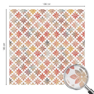 Naklejka witraż na szybę mleczna Kwiatowe piękno