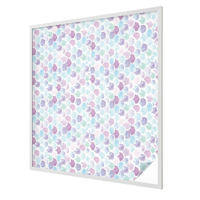 Witraż przyklejany na okno folia matowa Pastelowe kropki