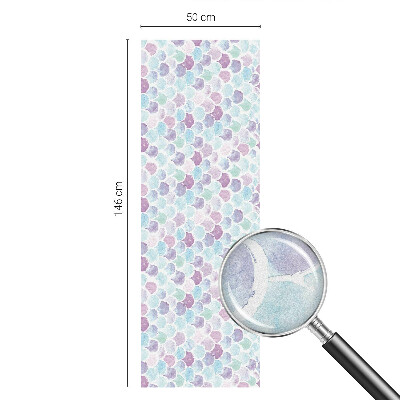 Witraż przyklejany na okno folia matowa Pastelowe kropki