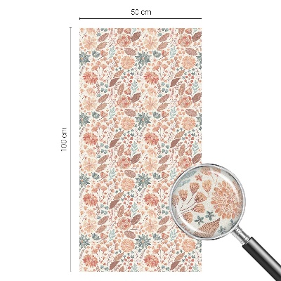 Folia okienna dekoracyjna witraż Kwiatowa kompozycja