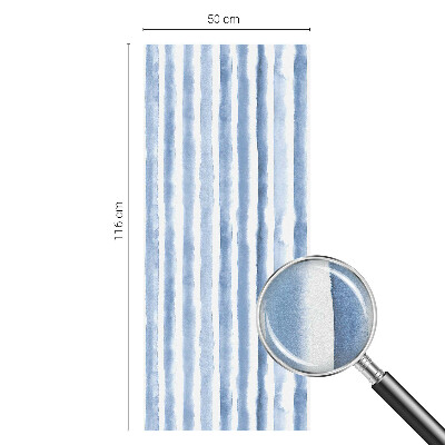 Witraż przyklejany na okno folia matowa Błękitne pasy