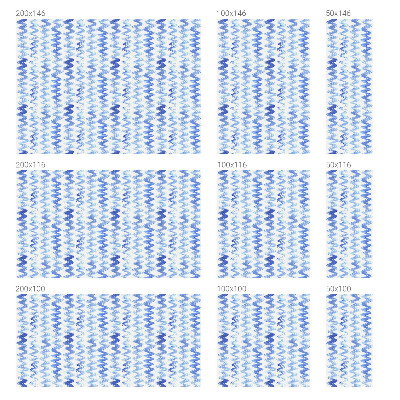 Folia mleczna na okno wzór witraż Niebieskie fale