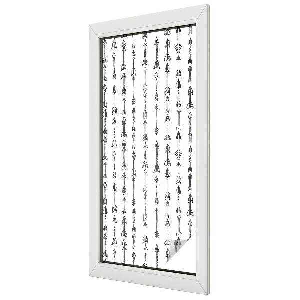 Naklejka witraż na szybę mleczna Geometryczne strzały