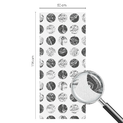 Witraż przyklejany na okno folia matowa Marmurowa elegancja